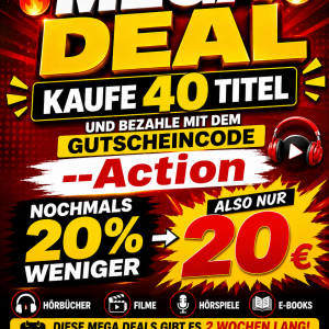 🔥MEGA DEAL🔥KAUFE 40 Titel EGAL WELCHE KATEGORIE  UND BEZAHLE MIT DEM GUTSCHEINCODE Action 💥nochmals 20 % Weniger also 20 € dann💥