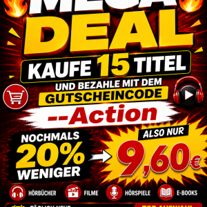 🔥MEGA DEAL🔥KAUFE 15 Titel egal Welche Kategorie UND BEZAHLE MIT DEM GUTSCHEINCODE Action 💥nochmals 20 % Weniger also 9.60 € dann💥